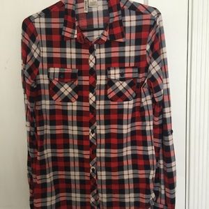 Red Plaid Flannel Shirt
